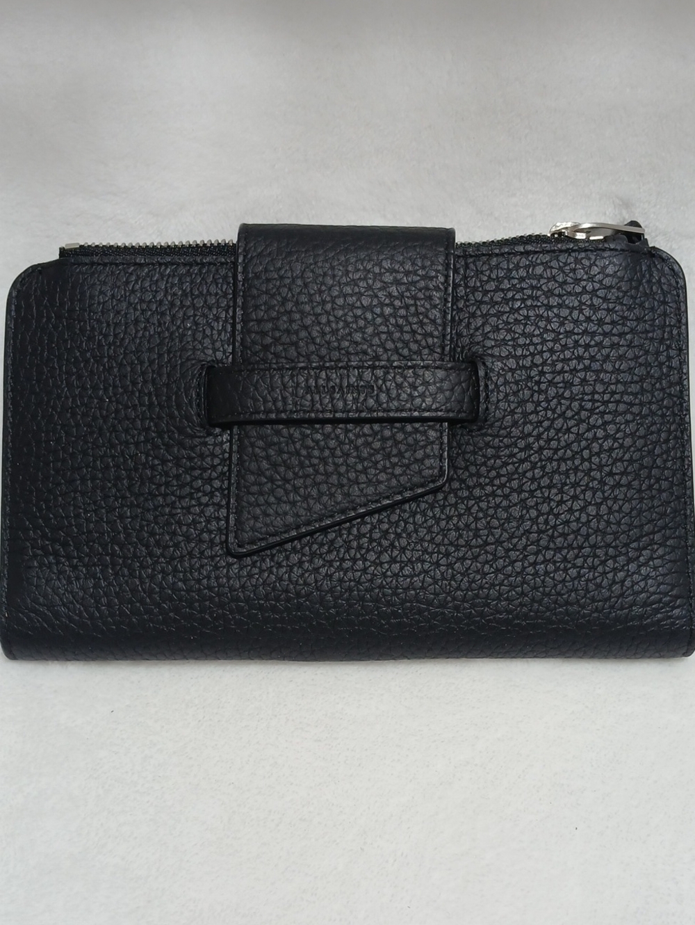 AllSaints Ray Leather Wallet is Classic Black Textured Women's Wallet NWT